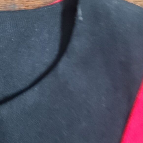 Vintage 80s Red Black Edgy Colorblock Blazer - Picture 11 of 12